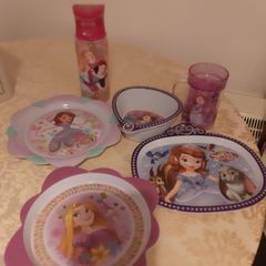 Disney princess Plates,cup,bottle