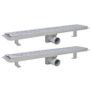 Linear Shower Drain 2 pcs Wave 630x140 mm Stainless Steel Image 2