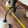 Hunter Green Marble Effect and Brass Vintage Ceiling Light Image 4