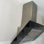 Airforce Angled Cooker Hood - Black Glass & Stainless Steel Extractor Fan Image 2