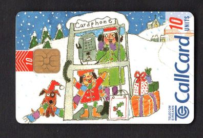 1996 Ireland 10 unit Christmas (ODS2 chip) Call Card Used. Telecom Eireann card number 1151.