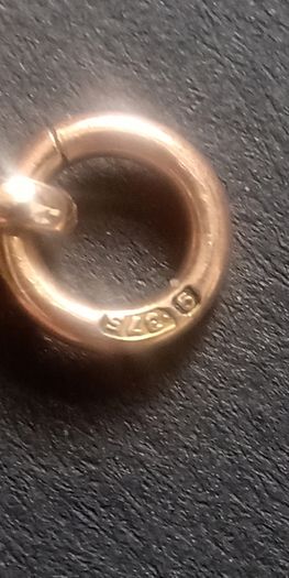 Antique 9ct rose gold school rugby shield pendant
