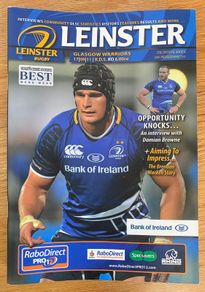 2011 Leinster v Glasgow Warriors - RaboDirect Pro12 Programme