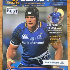 2011 Leinster v Glasgow Warriors - RaboDirect Pro12 Programme