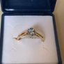 New 18ct White & Yelow Gold Aquamarine Stone Ring Image 8