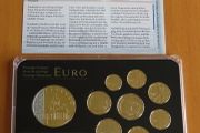Finland euro coins set 24k Gold plated &amp; Rhodium gilt Finnish medal limited edition