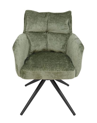 Cremona Swivel Armchair Light Grey Chenille 360