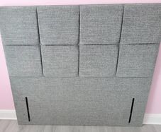 King Size Grey Upholstered Headboard