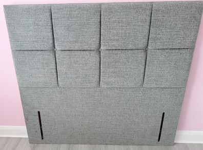 King Size Grey Upholstered Headboard