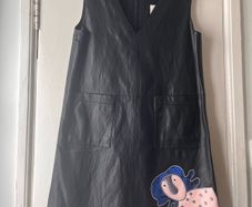 Joanne Hynes Black Leatherette Tiger Lady Dress