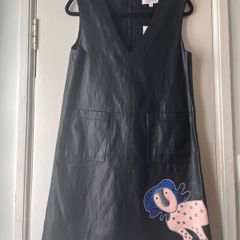 Joanne Hynes Black Leatherette Tiger Lady Dress