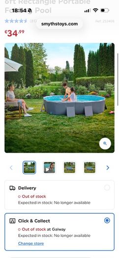 Paddling pool 6ft x 3ft