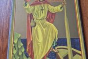 Vintage Icon of St Brendan the Navigator. Religious.
