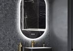 LED Oval Bathroom Mirror  Bluetooth an Anti Fog
