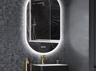 main image for ad LED Oval Bathroom Mirror  Bluetooth an Anti Fog