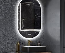 LED Oval Bathroom Mirror  Bluetooth an Anti Fog