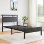 Single Bed Frame with Wooden Storage Headboard,Heavy Image 6