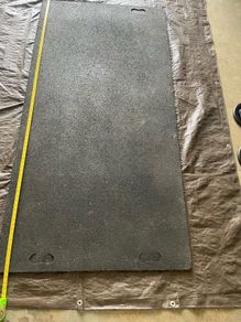 Mat, heavy duty floor protector.