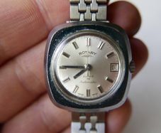 Vintage Rotary Super 75 Automatic watch, Mens Automatic Day/Date TV Case Watch (The watch works well and keeps good time.)