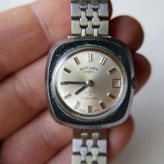 Vintage Rotary Super 75 Automatic watch, Mens Automatic Day/Date TV Case Watch (The watch works well and keeps good time.)
