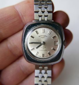Vintage Rotary Super 75 Automatic watch, Mens Automatic Day/Date TV Case Watch (The watch works well and keeps good time.)