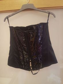 Ann Summers Sequined Black Corset