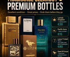 Fragrance Clearout Bundle - Loewe 7 Cobalt  Lattafa Kingdom  Pacific Aura  Qaed Al Fursan