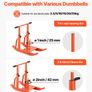 Weight Sled, Steel Power Sled, Fitness Training Sleds for Athletic Exercise Speed Improvement, Workout Equipment with Adjustable Height Handle, Compatible with 25/51 mm Weight Plates, Orange Image 5