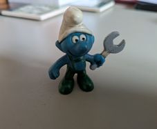 vintage mechanic smurf