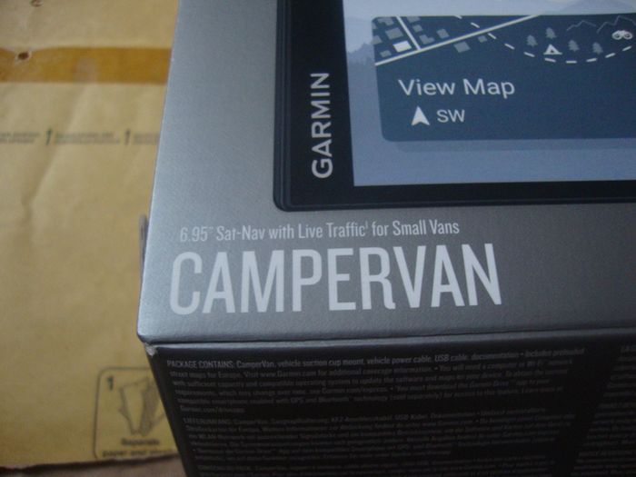 sat nav Garmin campervan 6.95, camping navigation