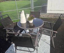Garden Table & 4 Folding Chairs