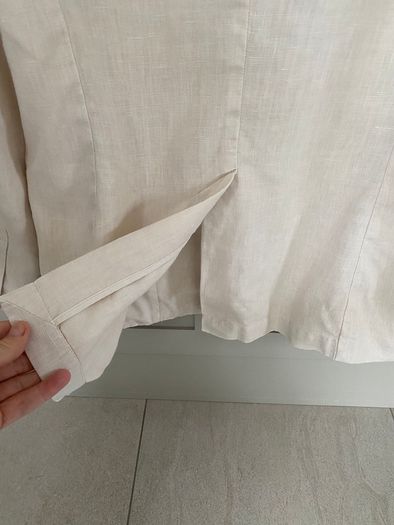 Designer brand Oui ladies cream linen jacket BRAND NEW