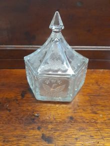 American Glass Lidded Bowl
