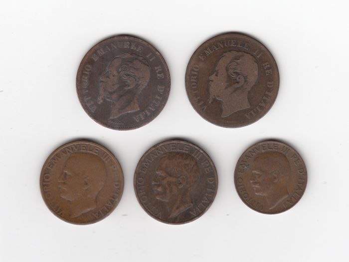 ITALY, 5 x coins (No: 427)