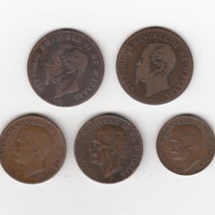 ITALY, 5 x coins (No: 427)