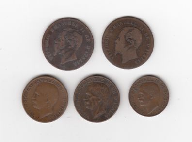 ITALY, 5 x coins (No: 427)