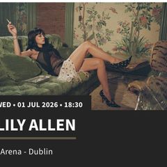 Lily Allen - 3Arena - 1 July 2026.