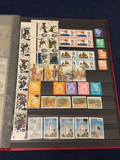 Stamp album with stamps