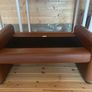 Cassina Brown leather Foot stool Image 6