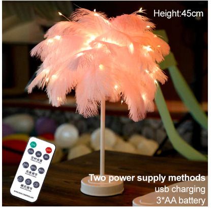 BRAND NEW LED feather lamp table