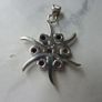 925 Silver Chakra Style 7 Stone Starburst Pendant Amethyst, Garnet, Peridot, Topaz etc. Image 4