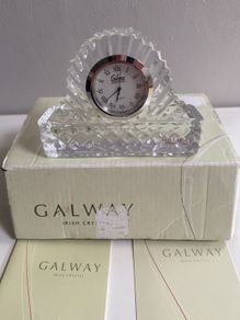 Galway crystal mantle clock