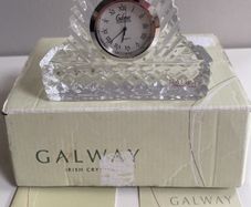 Galway crystal mantle clock