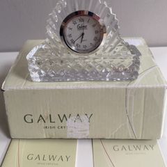 Galway crystal mantle clock