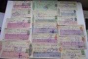 A Collection of 16 Vintage Cheques from Irish Banks (1892-1962)