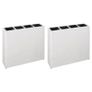 Garden Raised Bed with 4 Pots 2 pcs Poly Rattan White(2x45427) Image 2