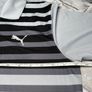 Puma Mens Golf Polo Neck Striped Tee Shirt Medium Slim Fit Grey/Black Image 8