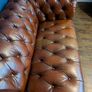 Vintage brown leather sofa Image 4