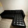 sofa - Landskrona 3 seater sofa with chaise lounge bomstad black with wood Image 3