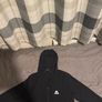 Montirex Black Woven hoodie with white logo Image 2